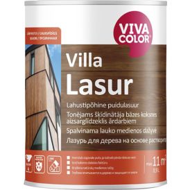 Lahustipõhine puidulasuur Vivacolor Villa Lasur EC ainult toonimiseks 0,9 l