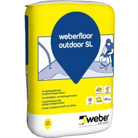 Isevalguv tasandussegu välistingimustesse weberfloor outdoor SL 20 kg