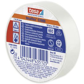 Isoleerteip tesa® Professional Tesaflex 10 m x 15 mm, valge