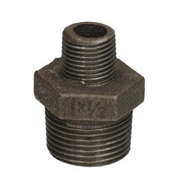 Ahenev kaksiknippel must 1" x 1/2" VK