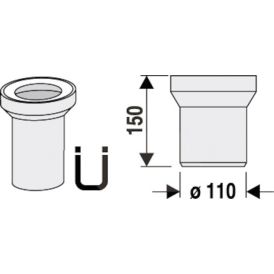 WC ühendustoru Sanit 150 mm