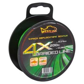 Õngenöör Westline 4 x Braided Line roheline 0,14 mm x 200 m