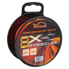 Õngenöör Westline 8 x Braided Line oranž 0,21 mm x 150 m