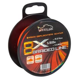 Õngenöör Westline 8 x Braided Line oranž 0,14 mm x 150 m