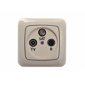 Süvistatav raamita TV/RD/SAT pesa Alfa beež