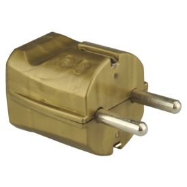 Pistik Schuko maandusega 16 A / 250 V kuldne
