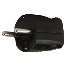 Pistik Unitec Schuko maandusega 16 A / 250 V must