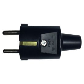 Pistik Gao Schuko maandusega 16 A / 250 V IP44 must