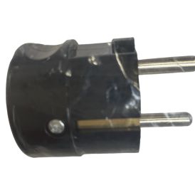 Pistik Schuko CT9 maandusega 16 A / 250 V must