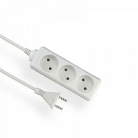 Pikendusjuhe 3-pesaga 1,5 m, valge