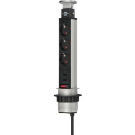 Pistikupesade torn Brennenstuhl Tower Power, 2 x USB pesa