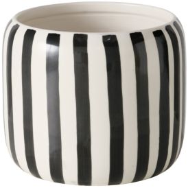 Ümbrispott Linea 14,5 cm, mustatriibuline