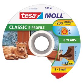 Aknatihend Tesa E-profiil 100 m x 9 mm x 4 mm, pruun