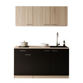 Miniköök Respekta Ingrid 150 cm must                             