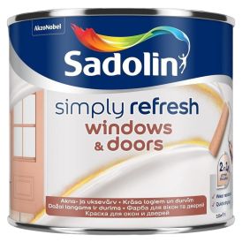 Akna-ja uksevärv Sadolin Simply Refresh Windows & Doors BW poolmatt valge 0,5 l
