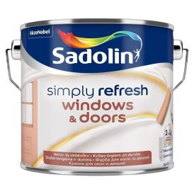 Akna-ja uksevärv Sadolin Simply Refresh Windows & Doors BW poolmatt valge 2,5 l
