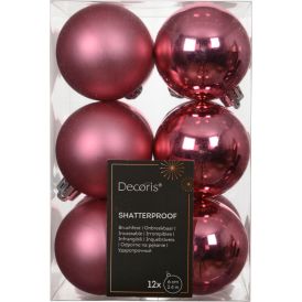 Kuuseehe pall 12 tk/pk 6 cm, roosa