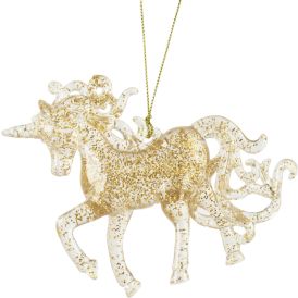 Kuuseehe Ükssarv 8 cm, kuldne glitter
