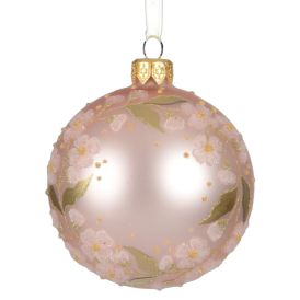 Kuuseehe pall 8 cm, roosa glitter