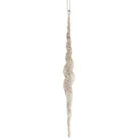 Kuuseehe jääpurikas 25 cm, valge/hõbe