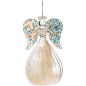 Kuuseehe ingel 9 cm, klaas glitter