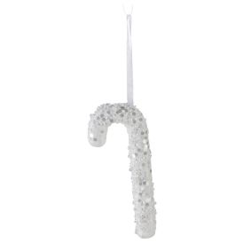 Kuuseehe Komm 17 cm, valge glitter