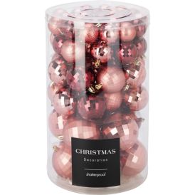 Kuuseehe pall disco 64 tk/pk, punane/veinipunane/tumeroosa