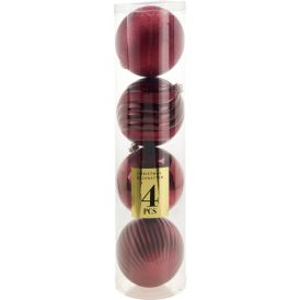 Kuuseehe pall 4 tk/pk 15 cm, veinipunane
