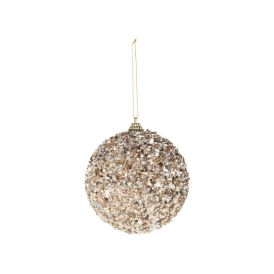 Kuuseehe pall 10 cm, šampanja glitter