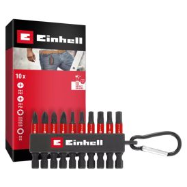 Otsikute komplekt Einhell Impact karabiiniga 50 mm 10-osaline