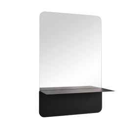 Sisustuspeegel Mirrors& More Maren 40 x 60 cm, must riiuliga
