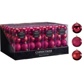 Kuusseehe pall 5 cm 16 tk/pk, tumepunane