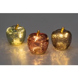 Jõulukaunistus Õun LED-tuledega valik 16 x 16 x 17 cm