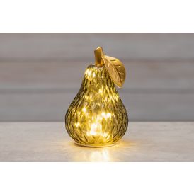 Jõulukaunistus Pirn LED-tuledega 12 x 18 cm, roheline