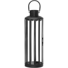 Latern silinder 15 x 45 cm, must
