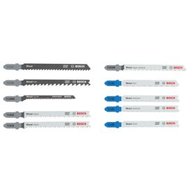 Tikksaeterade komplekt Bosch Wood and Metal Basic 10-osaline