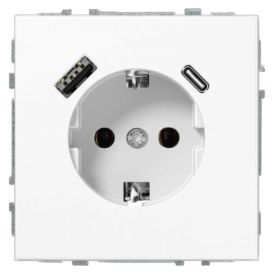 Pistikupesa 1 Liregus Modern valge