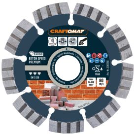Teemantlõikeketas Craftoat Beton Speed Premium 115 x 22,23 mm