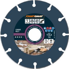 Karbiidlõikeketas Craftomat Carbide Multi 125 x 22,23 mm