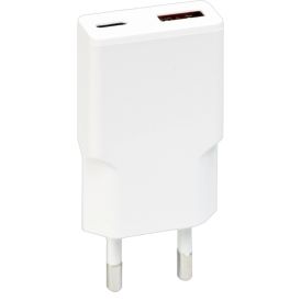 Laadija D-Fruit DF134 USB-A/USB-C valge