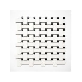 Mosaiik Basket must/valge 30 x 30 cm