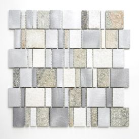Mosaiik kvartsiit/alumiinium 29,6 x 29,8 cm