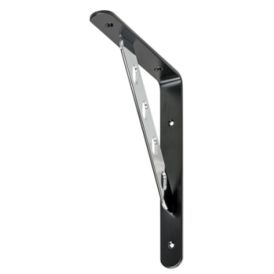 Riiulikandur 250 x 200 x 30 mm must/kroom