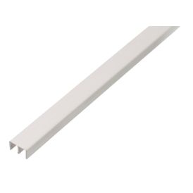 E-profiil plast ülemine 16/6,5 x 10 x 1000 mm, valge
