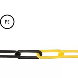 Piirdekett Stabilit 6 mm must/kollane, jooksva meetriga