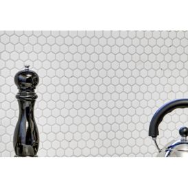 Mosaiik Hexagon valge 26 x 30 cm Matt