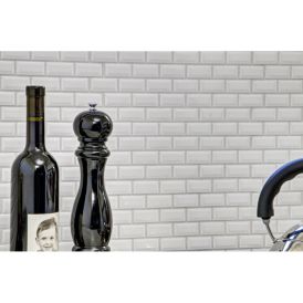 Mosaiik Brick Bond Diamond 30 x 30 cm Valge