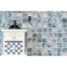 Mosaiik Quadrat Mix sinine/hall 30 x 30 cm