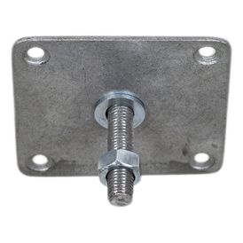 Piirdeposti kinnitusplaat polt + mutter, 100 x 100 mm