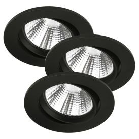 Süvistatavad LED-kohtvalgusti Nordlux Fremont 3 tk pakis, must